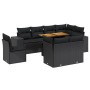 Set de sofás de jardín 8 piezas y cojines ratán sintético negro de , Conjuntos de jardín - Ref: Foro24-3272728, Precio: 707,8...