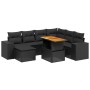 Set de sofás de jardín 8 piezas y cojines ratán sintético negro de , Conjuntos de jardín - Ref: Foro24-3272749, Precio: 559,8...