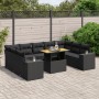Set de sofás de jardín 10 pzas cojines ratán sintético negro de , Conjuntos de jardín - Ref: Foro24-3272777, Precio: 701,32 €...