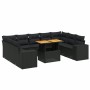 Set de sofás de jardín 10 pzas cojines ratán sintético negro de , Conjuntos de jardín - Ref: Foro24-3272777, Precio: 701,32 €...