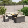 Set de sofás de jardín 8 piezas y cojines ratán sintético negro de , Conjuntos de jardín - Ref: Foro24-3273170, Precio: 554,6...