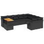 Set de sofás de jardín 10 pzas cojines ratán sintético negro de , Conjuntos de jardín - Ref: Foro24-3271916, Precio: 662,86 €...