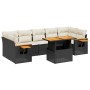 Set de sofás de jardín 8 piezas y cojines ratán sintético negro de , Conjuntos de jardín - Ref: Foro24-3271665, Precio: 512,5...