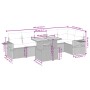 Set de comedor de jardín 7 pzas y cojines ratán sintético negro de , Conjuntos de jardín - Ref: Foro24-3271762, Precio: 491,9...