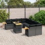 Set de sofás de jardín 8 piezas y cojines ratán sintético negro de , Conjuntos de jardín - Ref: Foro24-3273442, Precio: 622,1...