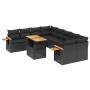Set de sofás de jardín 8 piezas y cojines ratán sintético negro de , Conjuntos de jardín - Ref: Foro24-3273442, Precio: 622,1...