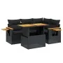 5-teiliges Gartenmöbel-Set und schwarze synthetische Rattankissen von , Gartensets - Ref: Foro24-3271734, Preis: 393,49 €, Ra...