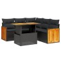 Set de sofás de jardín 6 piezas y cojines ratán sintético negro de , Conjuntos de jardín - Ref: Foro24-3273953, Precio: 419,7...