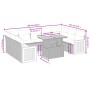 Set de sofás de jardín 10 pzas cojines ratán sintético negro de , Conjuntos de jardín - Ref: Foro24-3274101, Precio: 593,09 €...