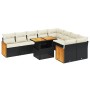 Set de sofás de jardín 10 pzas cojines ratán sintético negro de , Conjuntos de jardín - Ref: Foro24-3274115, Precio: 593,09 €...
