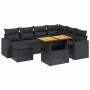 Set de sofás de jardín 8 piezas y cojines ratán sintético negro de , Conjuntos de jardín - Ref: Foro24-3275603, Precio: 535,8...