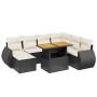 Set de sofás de jardín 8 piezas y cojines ratán sintético negro de , Conjuntos de jardín - Ref: Foro24-3275828, Precio: 494,2...