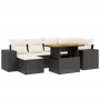 Set de comedor de jardín 7 pzas y cojines ratán sintético negro de , Conjuntos de jardín - Ref: Foro24-3275926, Precio: 459,0...