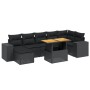 Set de sofás de jardín 8 piezas y cojines ratán sintético negro de , Conjuntos de jardín - Ref: Foro24-3275932, Precio: 575,4...