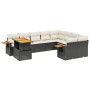 Set de sofás de jardín 10 pzas cojines ratán sintético negro de , Conjuntos de jardín - Ref: Foro24-3273681, Precio: 612,09 €...