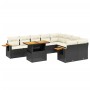 Set de sofás de jardín 10 pzas cojines ratán sintético negro de , Conjuntos de jardín - Ref: Foro24-3273674, Precio: 612,09 €...