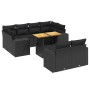 Set de sofás de jardín 11 pzas y cojines ratán sintético negro de , Conjuntos de jardín - Ref: Foro24-3274588, Precio: 649,70...