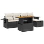 Set de sofás de jardín 6 piezas y cojines ratán sintético negro de , Conjuntos de jardín - Ref: Foro24-3275695, Precio: 383,0...