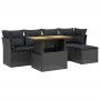 Set de sofás de jardín 6 piezas y cojines ratán sintético negro de , Conjuntos de jardín - Ref: Foro24-3275463, Precio: 391,9...