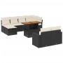 Set de sofás de jardín 11 pzas y cojines ratán sintético negro de , Conjuntos de jardín - Ref: Foro24-3276512, Precio: 591,19...