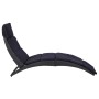 Tumbona con cojín de ratán sintético negro de vidaXL, Tumbonas - Ref: Foro24-46539, Precio: 144,30 €, Descuento: %