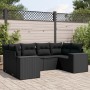 Set de sofás de jardín 6 piezas y cojines ratán sintético negro de , Conjuntos de jardín - Ref: Foro24-3255312, Precio: 457,4...