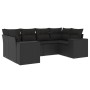 Set de sofás de jardín 6 piezas y cojines ratán sintético negro de , Conjuntos de jardín - Ref: Foro24-3255312, Precio: 457,4...