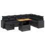 Set de sofás de jardín 8 piezas y cojines ratán sintético negro de , Conjuntos de jardín - Ref: Foro24-3271447, Precio: 581,2...