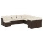 Set de sofás de jardín 11 pzas cojines ratán sintético marrón de , Conjuntos de jardín - Ref: Foro24-3218613, Precio: 709,39 ...
