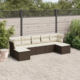 7-teiliges Gartensofa-Set mit braunen PE-Rattan-Kissen von , Gartensets - Ref: Foro24-3218033, Preis: 429,59 €, Rabatt: %