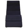 Tumbona con cojín de ratán sintético negro de vidaXL, Tumbonas - Ref: Foro24-46539, Precio: 144,30 €, Descuento: %