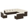 Set de sofás de jardín con cojines 13 piezas ratán PE marrón de , Conjuntos de jardín - Ref: Foro24-3250332, Precio: 829,50 €...