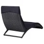Tumbona con cojín de ratán sintético negro de vidaXL, Tumbonas - Ref: Foro24-46539, Precio: 149,85 €, Descuento: %