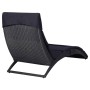 Tumbona con cojín de ratán sintético negro de vidaXL, Tumbonas - Ref: Foro24-46539, Precio: 144,30 €, Descuento: %