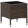 Mesa de jardín ratán sintético marrón 40x40x45 cm de vidaXL, Mesas de jardín - Ref: Foro24-45900, Precio: 54,78 €, Descuento: %