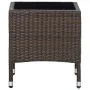 Mesa de jardín ratán sintético marrón 40x40x45 cm de vidaXL, Mesas de jardín - Ref: Foro24-45900, Precio: 54,78 €, Descuento: %