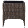 Mesa de jardín ratán sintético marrón 40x40x45 cm de vidaXL, Mesas de jardín - Ref: Foro24-45900, Precio: 55,78 €, Descuento: %