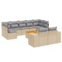 Juego de sofás jardín con cojines beige 10 pzas ratán sintético de , Conjuntos de jardín - Ref: Foro24-3257928, Precio: 674,4...