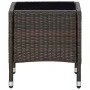 Mesa de jardín ratán sintético marrón 40x40x45 cm de vidaXL, Mesas de jardín - Ref: Foro24-45900, Precio: 54,78 €, Descuento: %