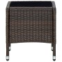 Mesa de jardín ratán sintético marrón 40x40x45 cm de vidaXL, Mesas de jardín - Ref: Foro24-45900, Precio: 55,78 €, Descuento: %