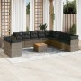Set de sofás de jardín 12 pzas con cojines ratán sintético gris de , Conjuntos de jardín - Ref: Foro24-3256060, Precio: 773,8...