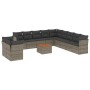 Set de sofás de jardín 12 pzas con cojines ratán sintético gris de , Conjuntos de jardín - Ref: Foro24-3256060, Precio: 773,8...