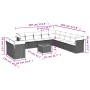 Set de sofás de jardín 12 pzas con cojines ratán sintético gris de , Conjuntos de jardín - Ref: Foro24-3256060, Precio: 773,8...
