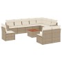 Set de sofás de jardín 11pzas con cojines ratán sintético beige de , Conjuntos de jardín - Ref: Foro24-3256506, Precio: 710,8...