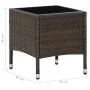 Mesa de jardín ratán sintético marrón 40x40x45 cm de vidaXL, Mesas de jardín - Ref: Foro24-45900, Precio: 54,78 €, Descuento: %