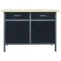 Black steel workbench 120x60x85 cm by vidaXL, Work tables - Ref: Foro24-145346, Price: 341,15 €, Discount: %