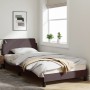 Estructura de cama con cabecero de tela marrón 100x200 cm de , Camas y somieres - Ref: Foro24-373128, Precio: 98,88 €, Descue...