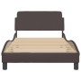 Estructura de cama con cabecero de tela marrón 100x200 cm de , Camas y somieres - Ref: Foro24-373128, Precio: 98,88 €, Descue...