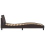 Estructura de cama con cabecero de tela marrón 100x200 cm de , Camas y somieres - Ref: Foro24-373128, Precio: 98,88 €, Descue...