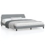 Estructura de cama con cabecero gris claro tela 180x200 cm de , Camas y somieres - Ref: Foro24-373225, Precio: 167,95 €, Desc...